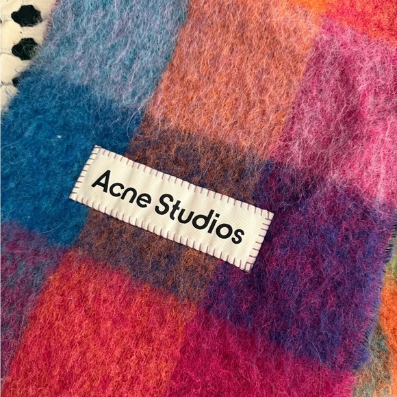 Acne Studios Colorful Checkered Scarf - Picture 3 of 4